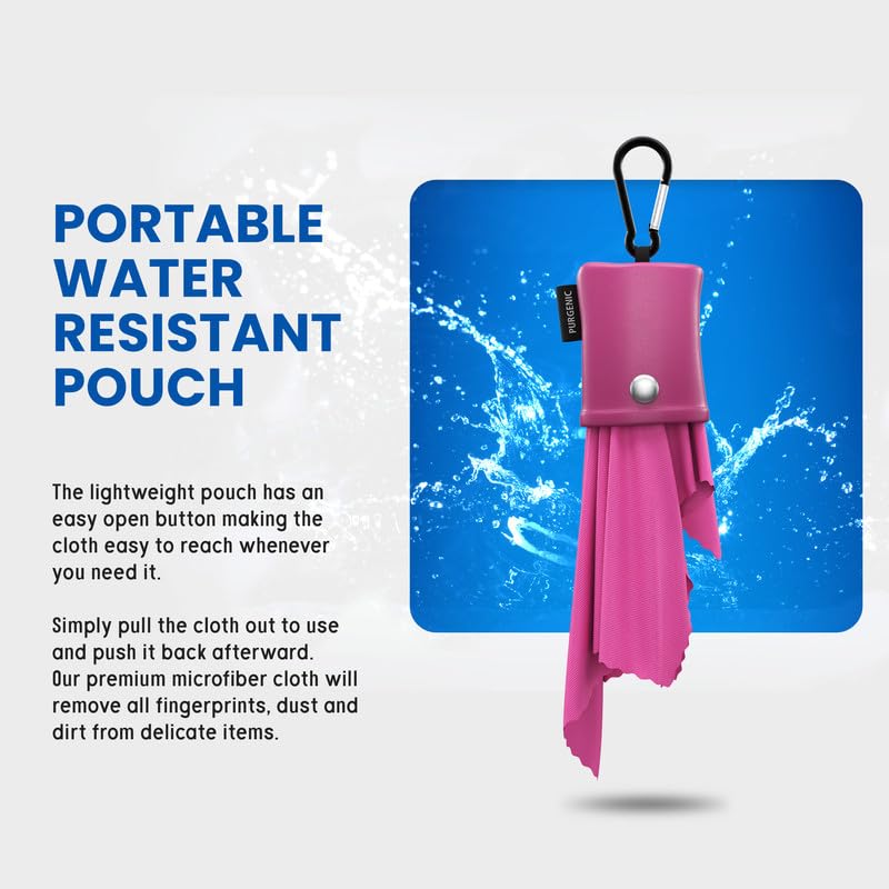 Glasses, phones and camera lenses cleaned with microfiber cloth
