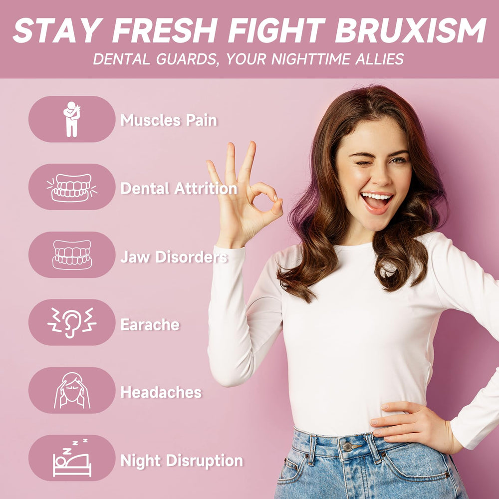 Close-up of moldable pink mouth guard