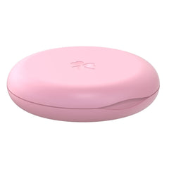 Back view of pink orthodontic retainer case
