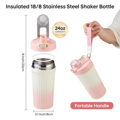 Pink shaker bottle cap with flip-cap lid