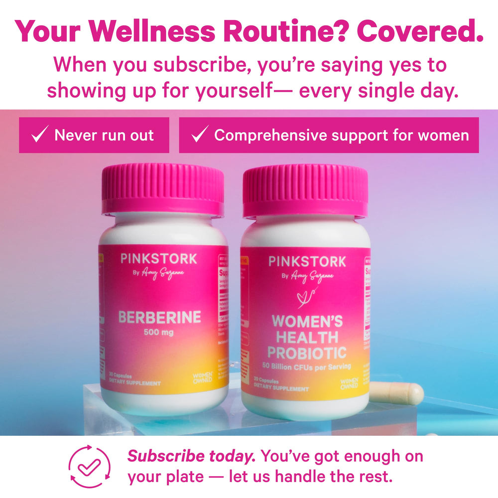 Pink Stork Berberine vegan and non-GMO, suitable for clean wellness.