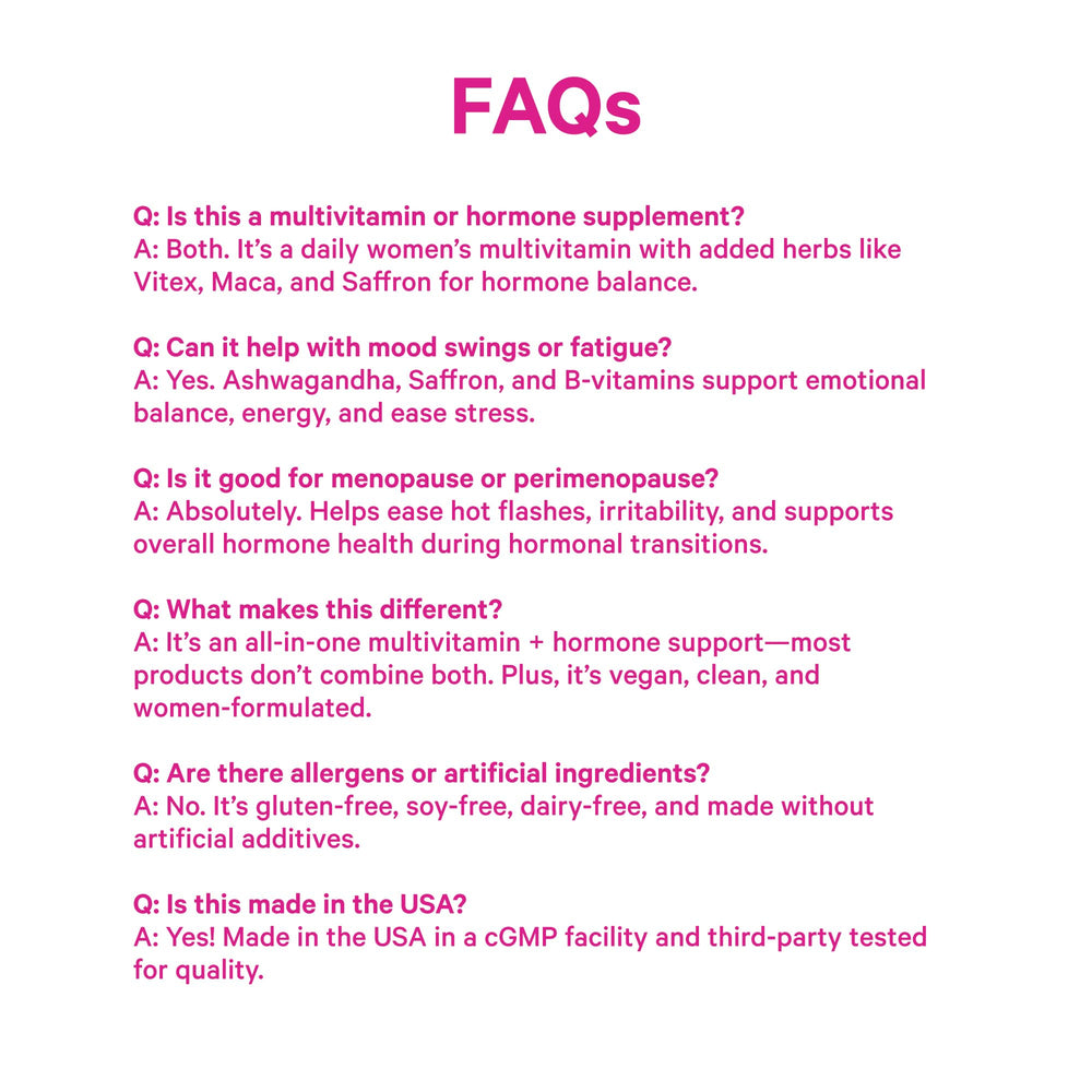 Lifestyle shot of Pink Stork Hormone Balance product