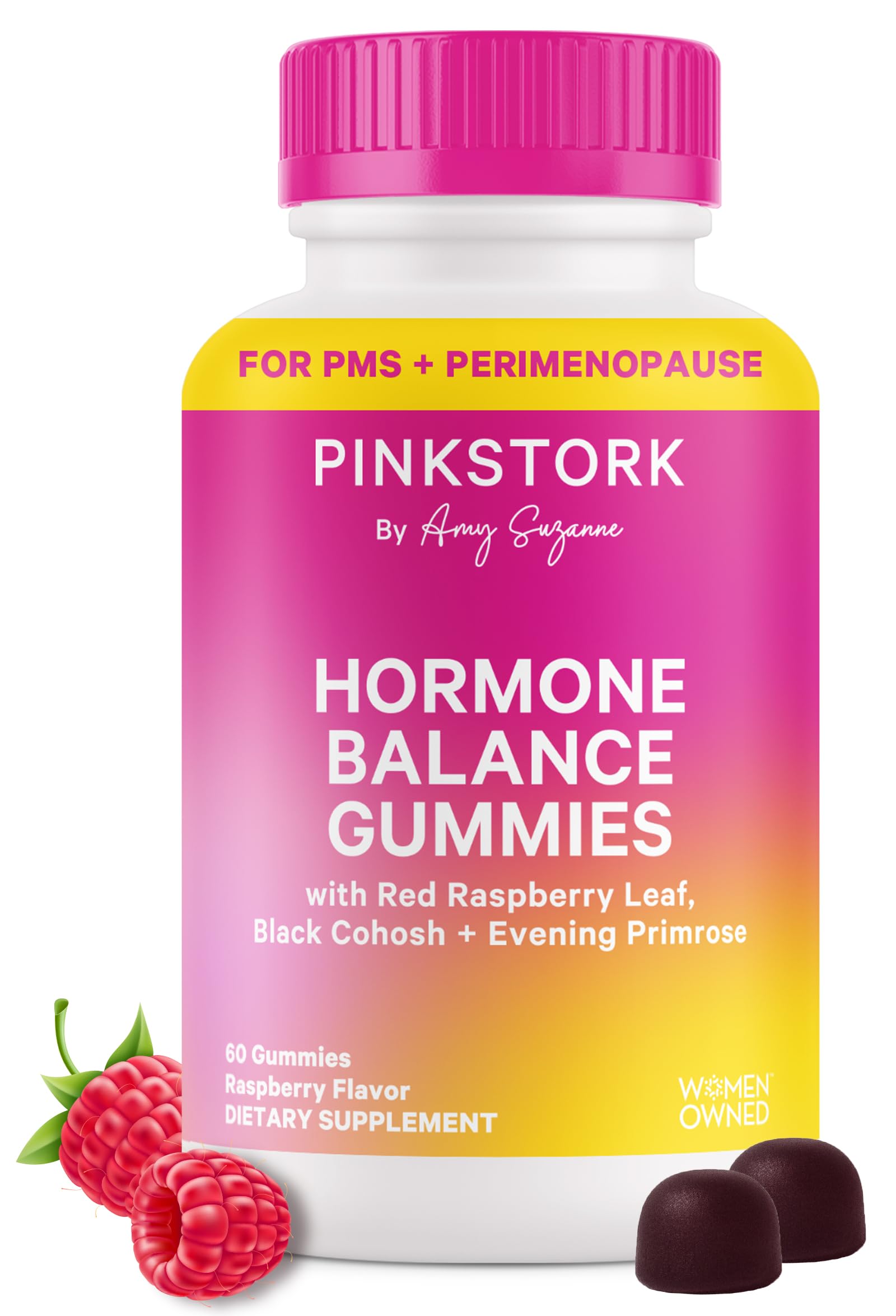 Hero image: Pink Stork Hormone Balance Gummies bottle