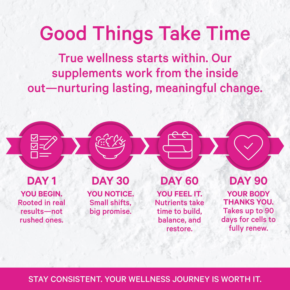 Serving suggestion for Pink Stork Hormone Balance Gummies
