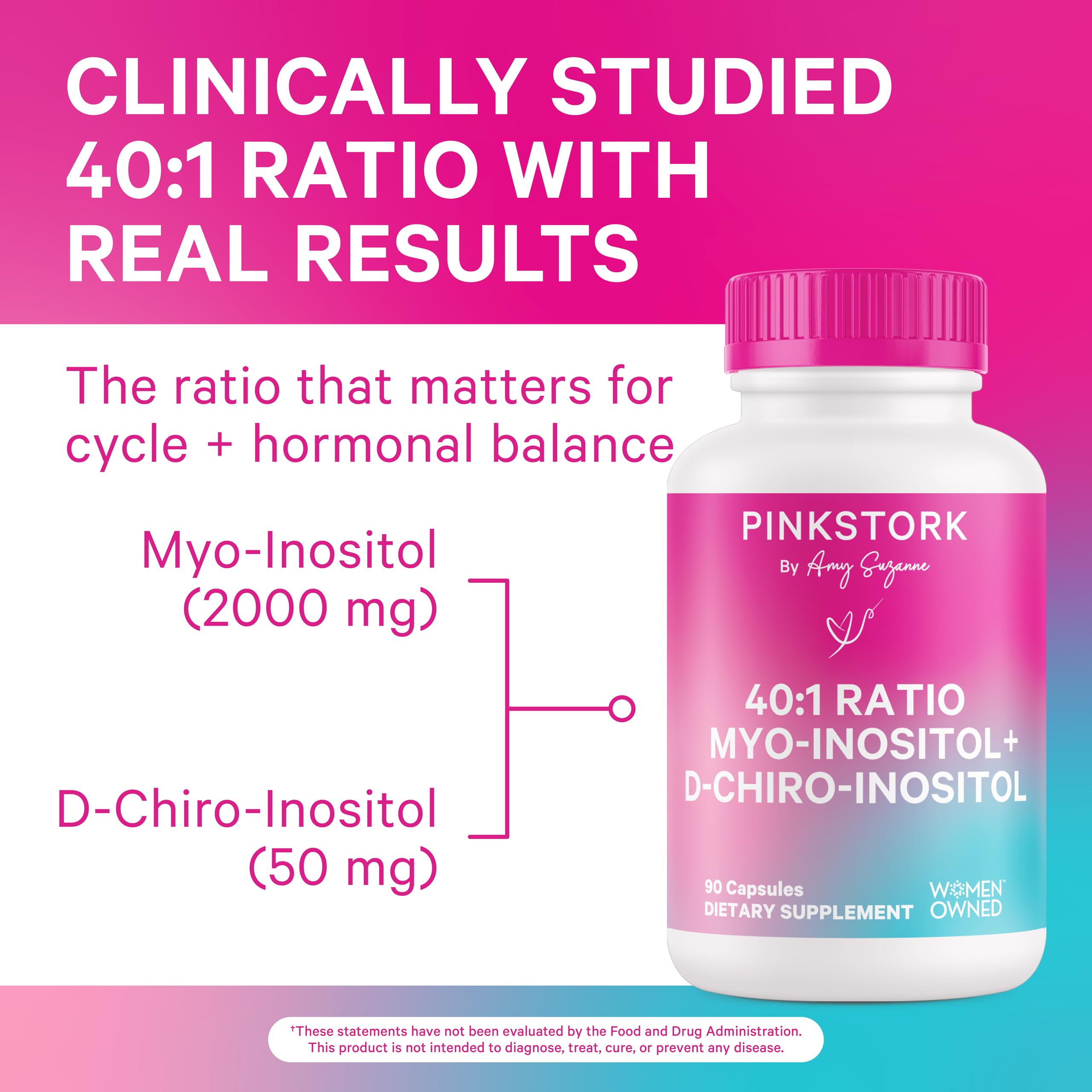 Hormone balance and ovarian health support with Pink Stork Inositol