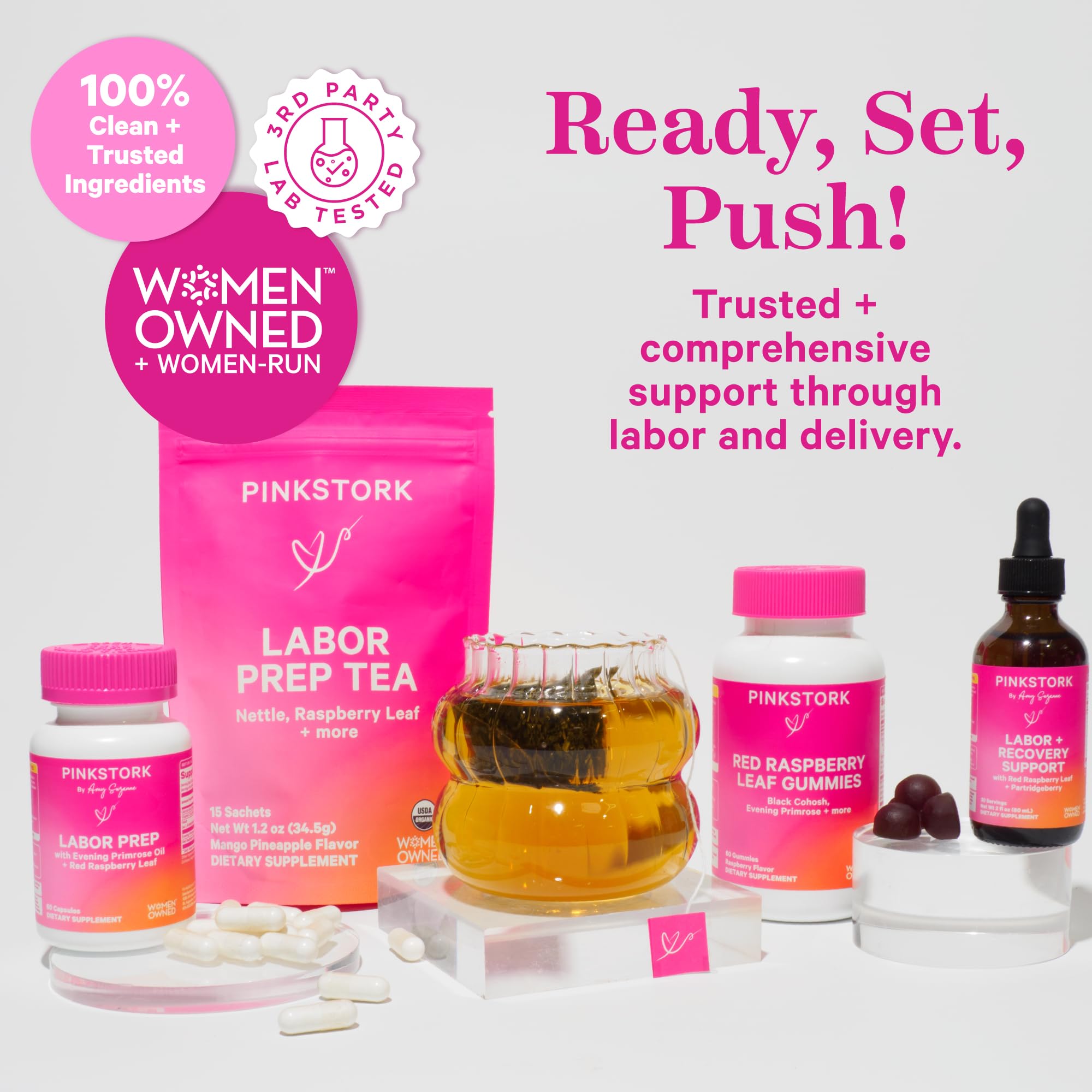 Postpartum recovery concept with nutrients visual