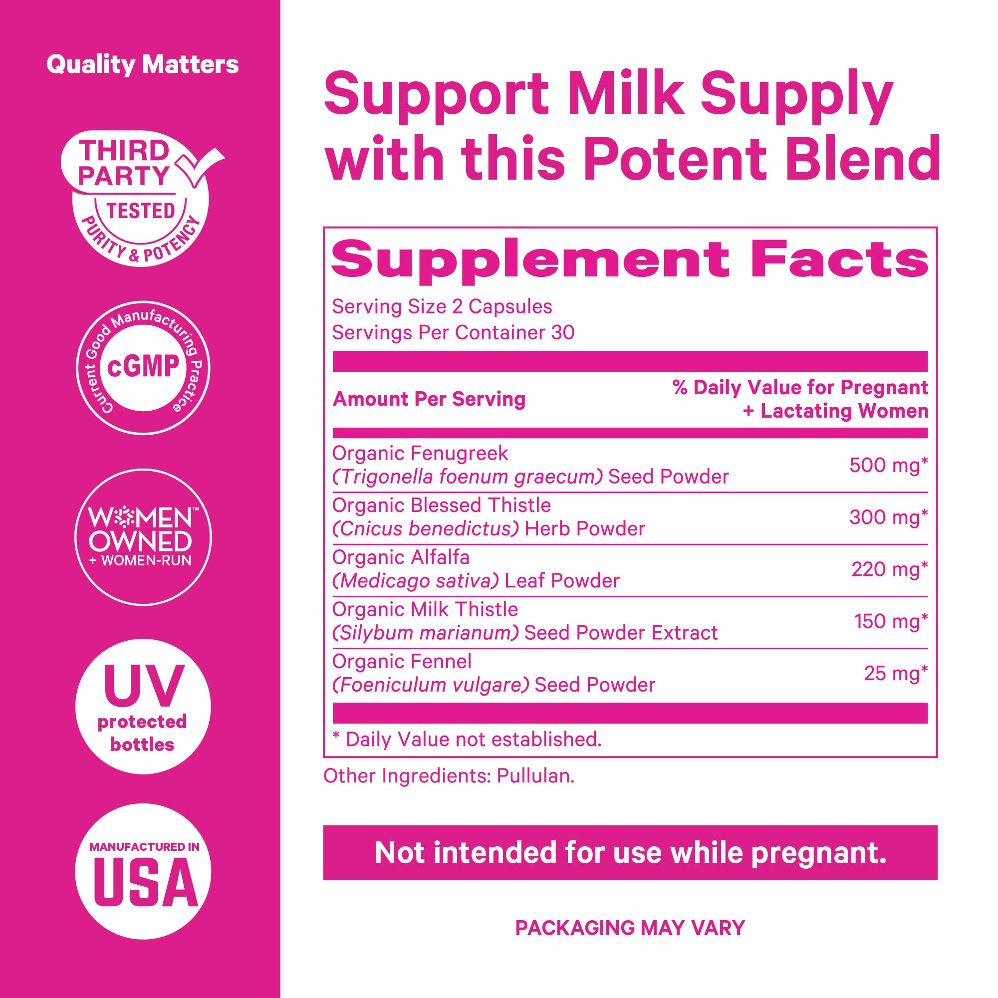Pink Stork lactation supplement packaging box