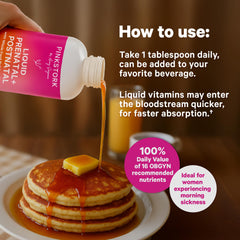 Ingredients include elderberries and leafy greens for Pink Stork Berry Prenatal