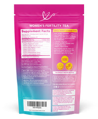 Box and sachets of Pink Stork Organic Fertility Tea Sweet Mint