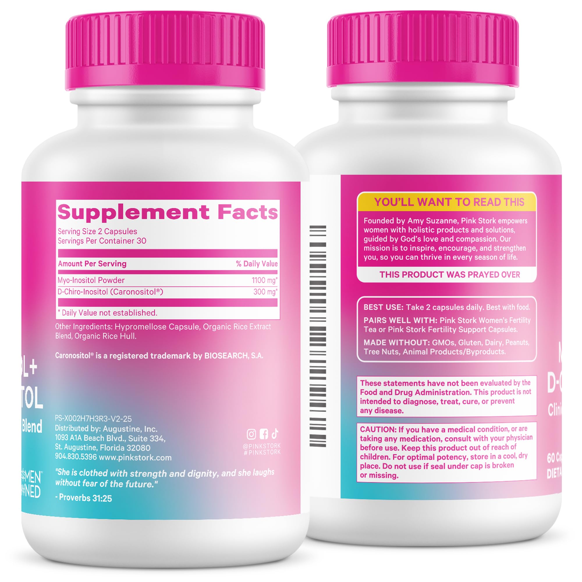 Pink Stork packaging side angle emphasizing clean formulation and trust