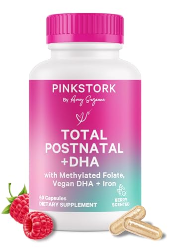 Bottle of Pink Stork Total Postnatal Vitamins
