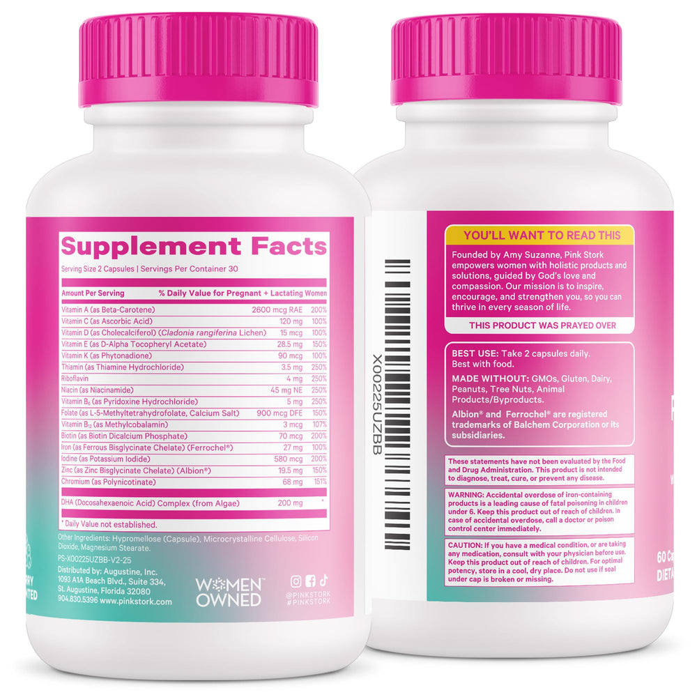 Ingredients overview and capsule shape of the vitamins