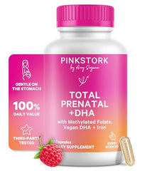 Pink Stork Total Prenatal with DHA Berry Essence bottle