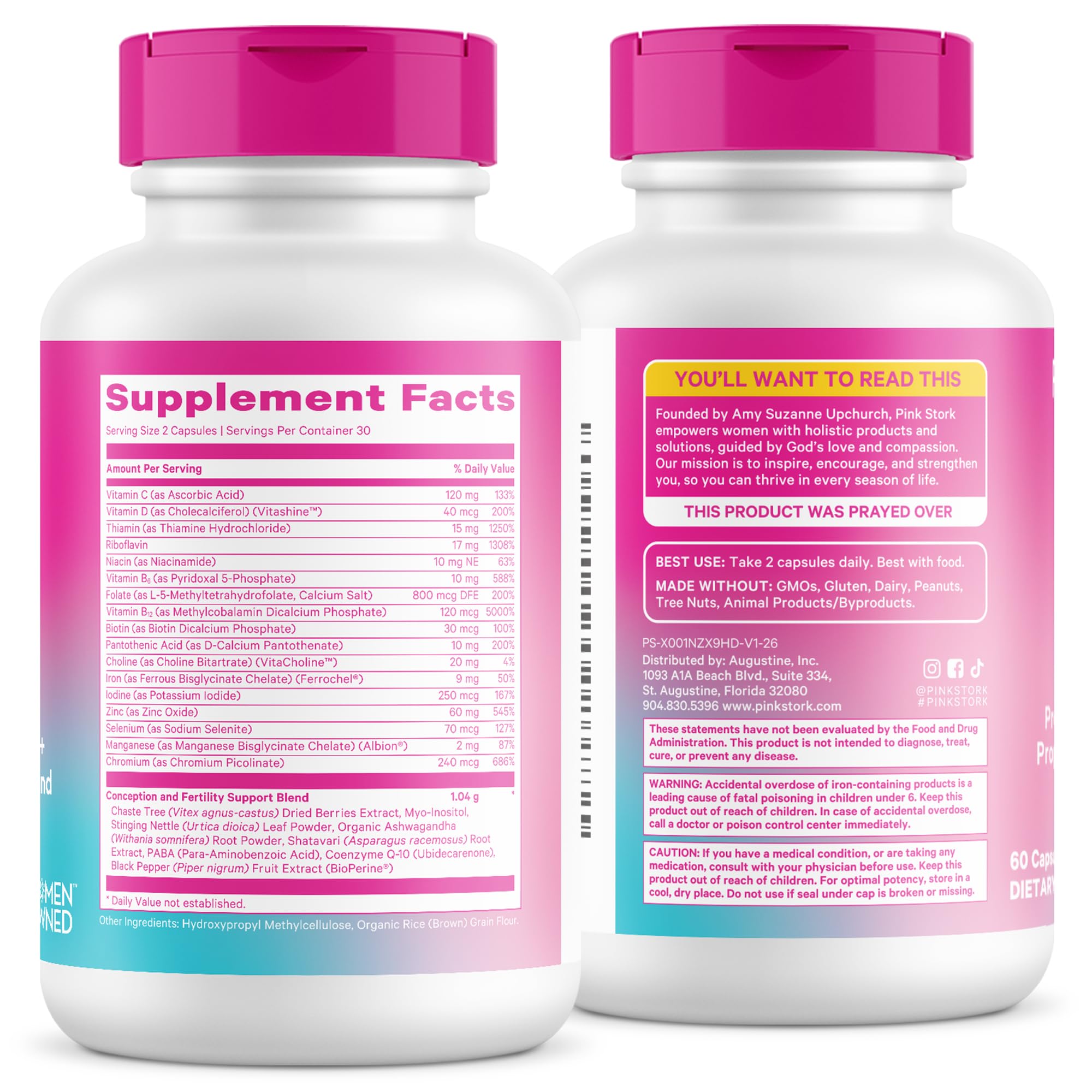 Pink Stork UV-protected bottle detail protecting ingredient stability