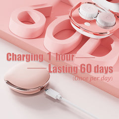 Open case showing cleaning and storage compartments