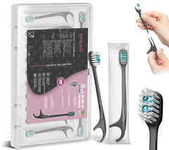 Pinkart 5-in-1 disposable toothbrushes in packaging - 12 count
