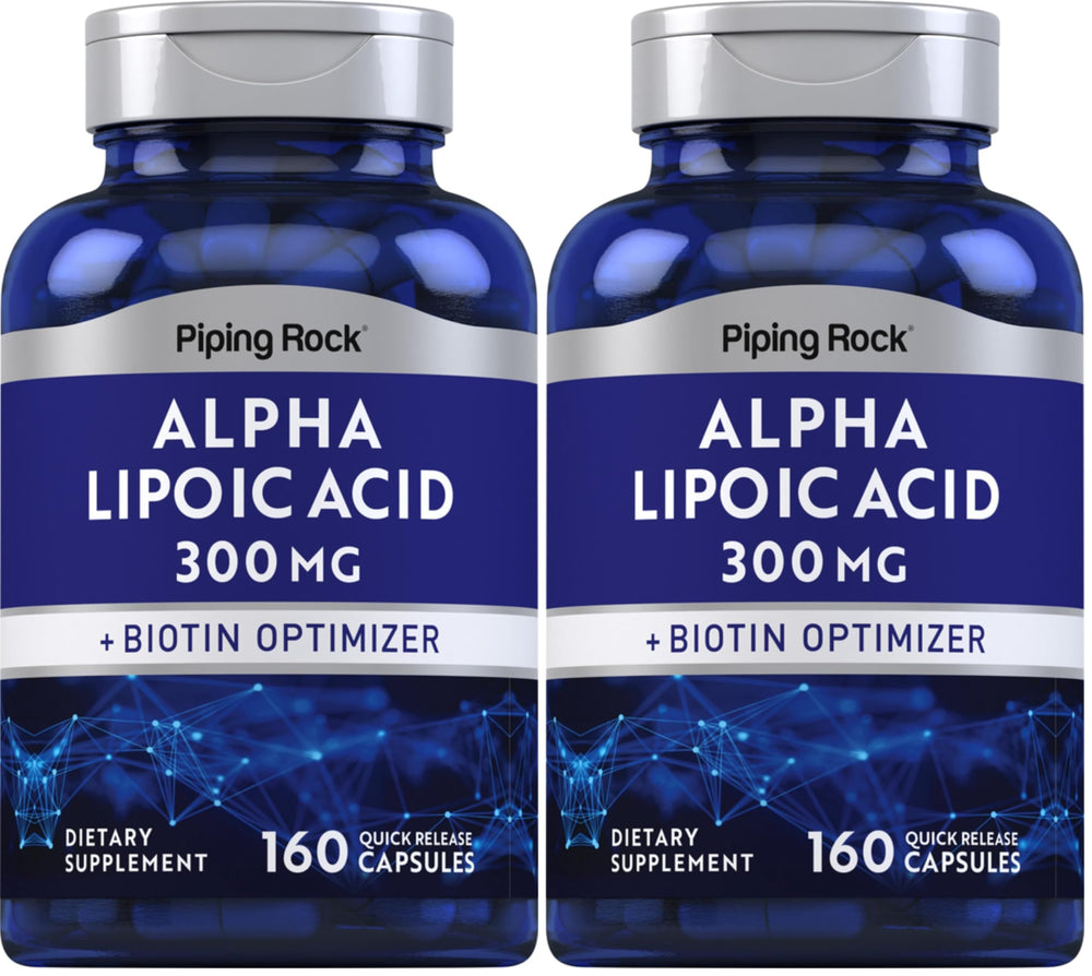 Piping Rock Alpha Lipoic Acid 300mg bottle with 160 capsules