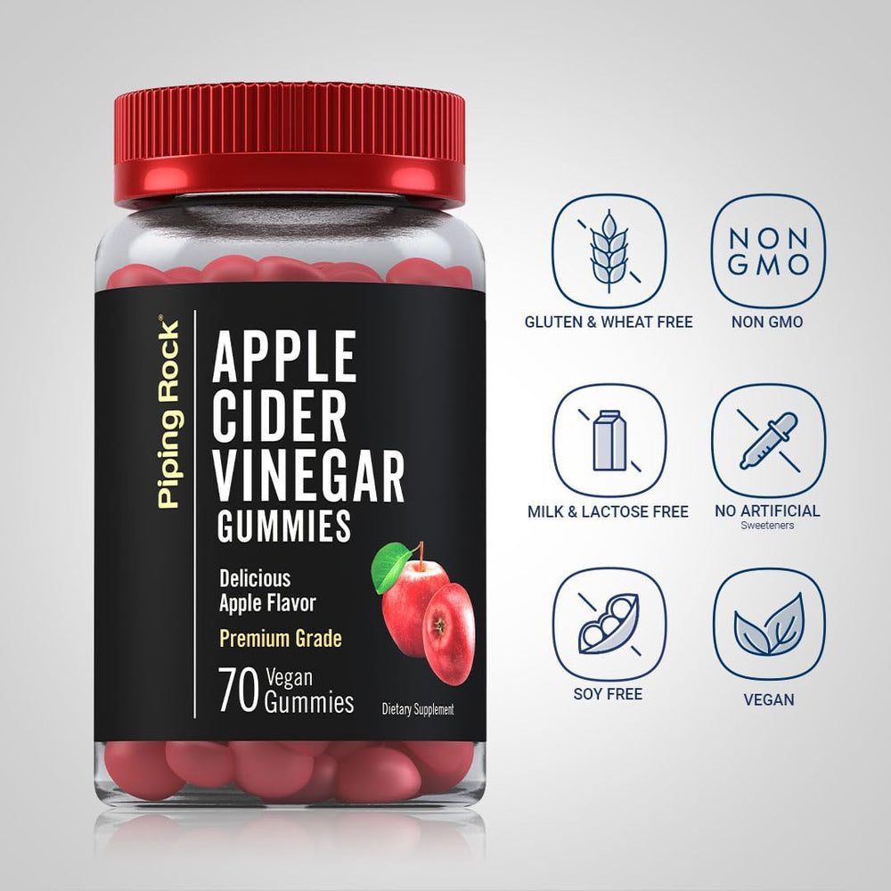 Close-up of the apple-flavored gummies