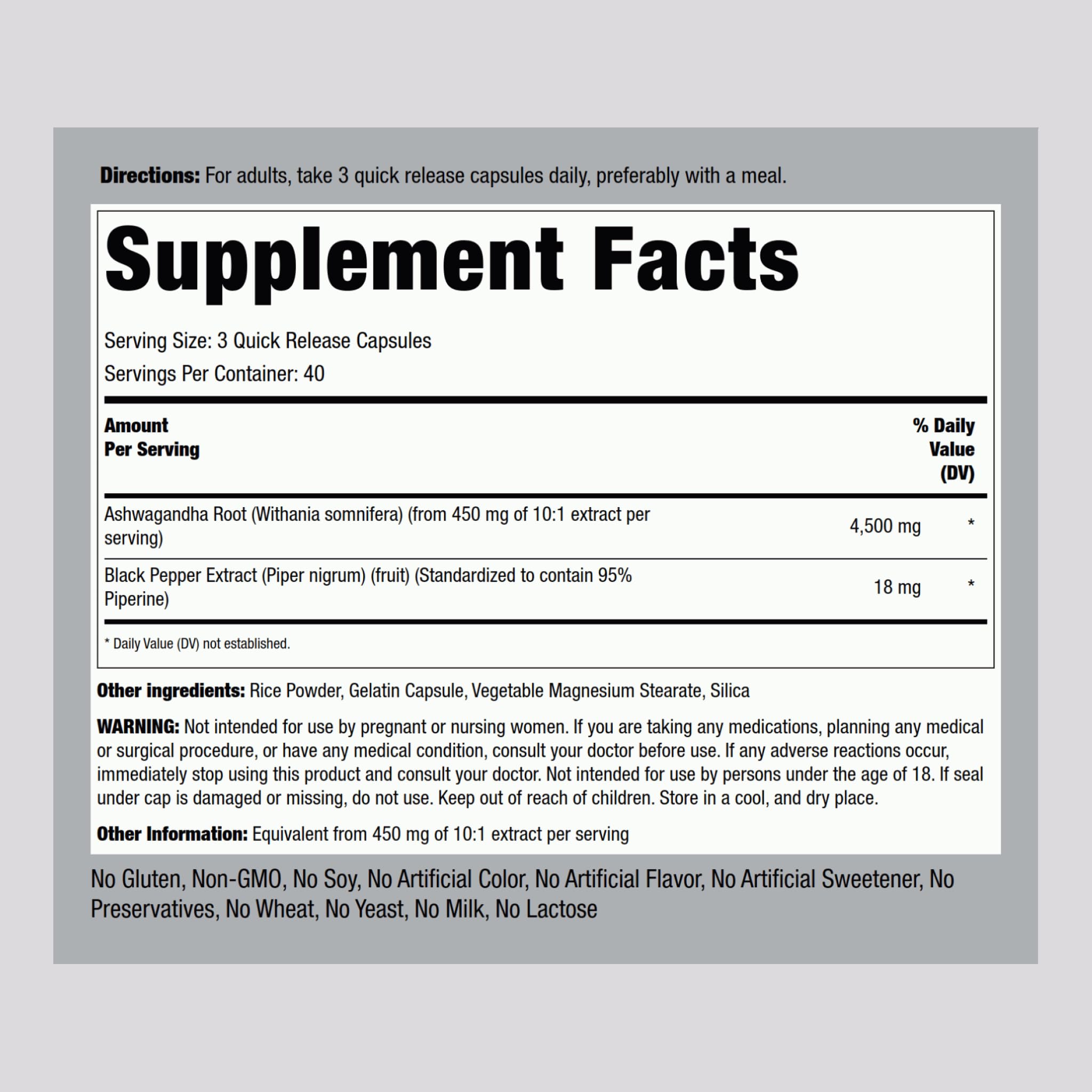 Ashwagandha capsules closeup
