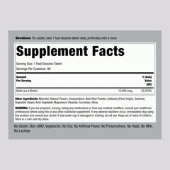 Berry flavor sublingual biotin tablets bottle close-up