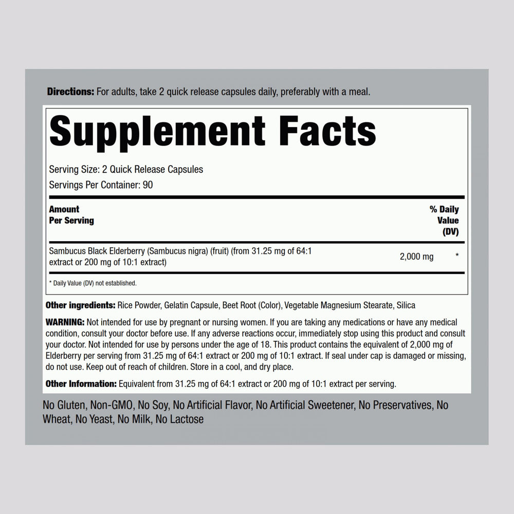 Close-up of elderberry capsules