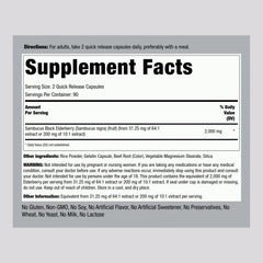 Close-up of elderberry capsules