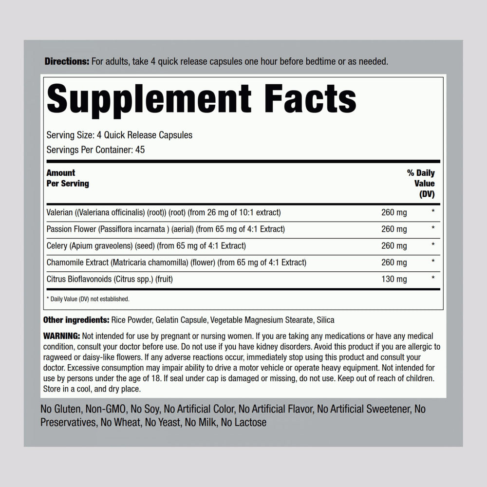 Piping Rock Calm Capsules packaging box