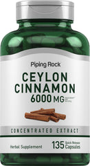 Piping Rock Ceylon Cinnamon Capsules bottle front view