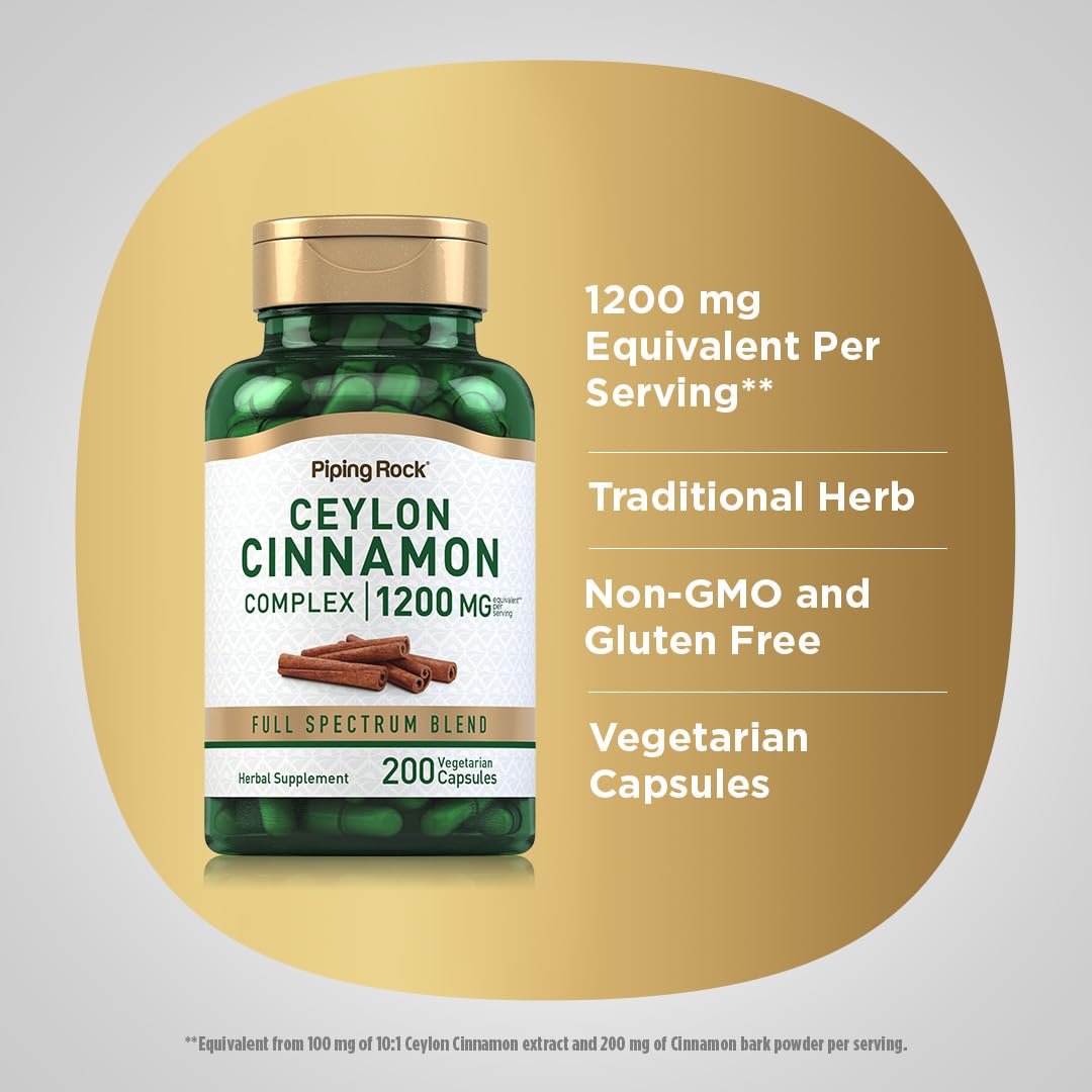 Close-up of ingredients on the cinnamon complex label