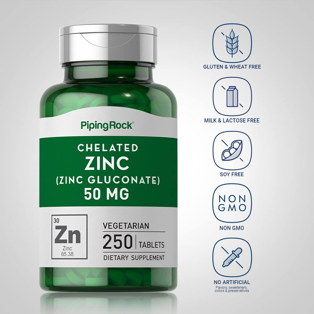 Zinc gluconate tablet illustrating dietary supplement