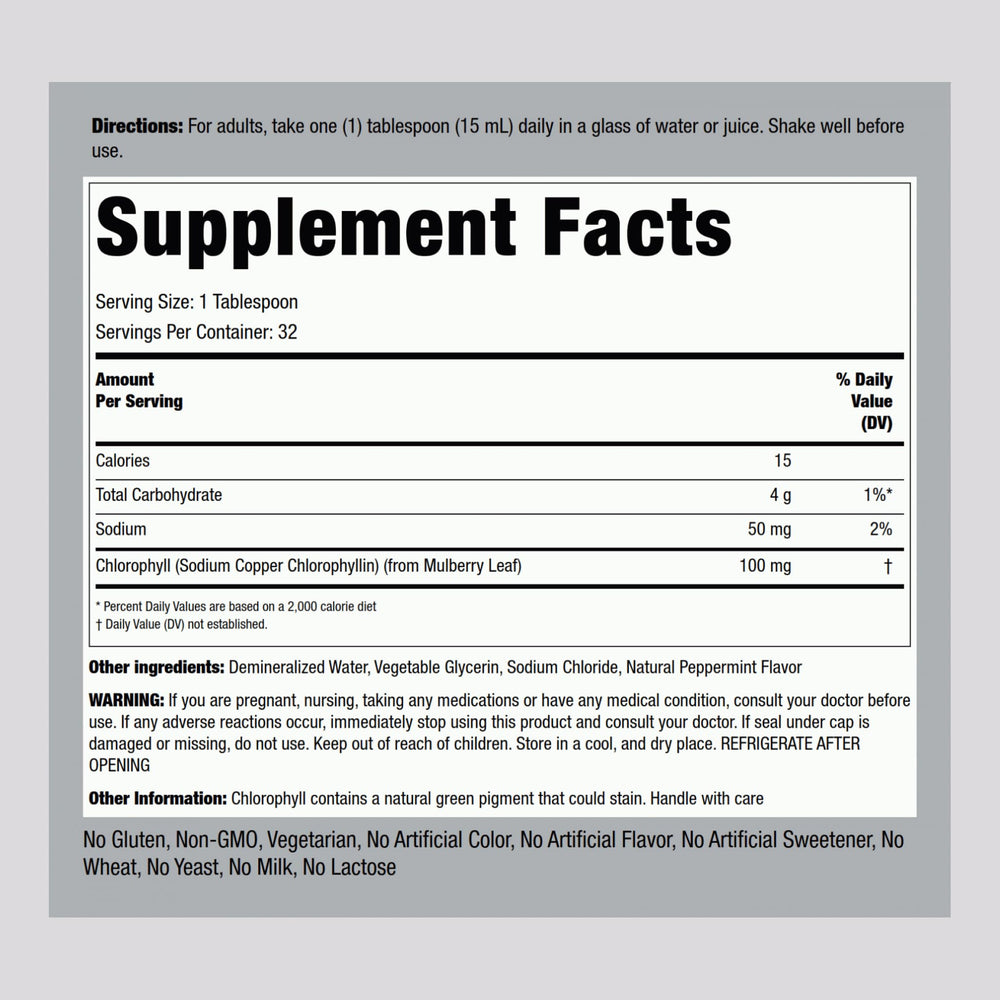 Chlorophyll derivative sourced from Mulberry leaves