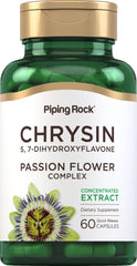 Piping Rock Chrysin 500mg bottle – front view, 60 capsules