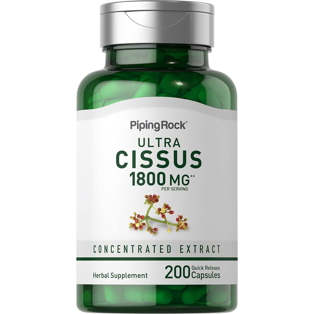 Piping Rock Cissus Quadrangularis 1800mg bottle with 200 capsules