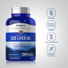 Graphic highlighting Omega-3 fatty acids in Cod Liver Oil