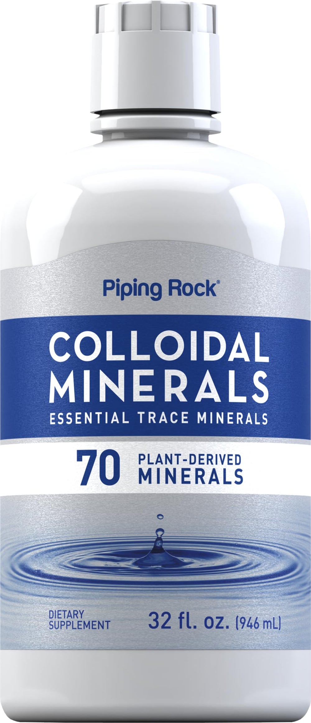 Piping Rock Colloidal Minerals Liquid bottle front view, 32 oz