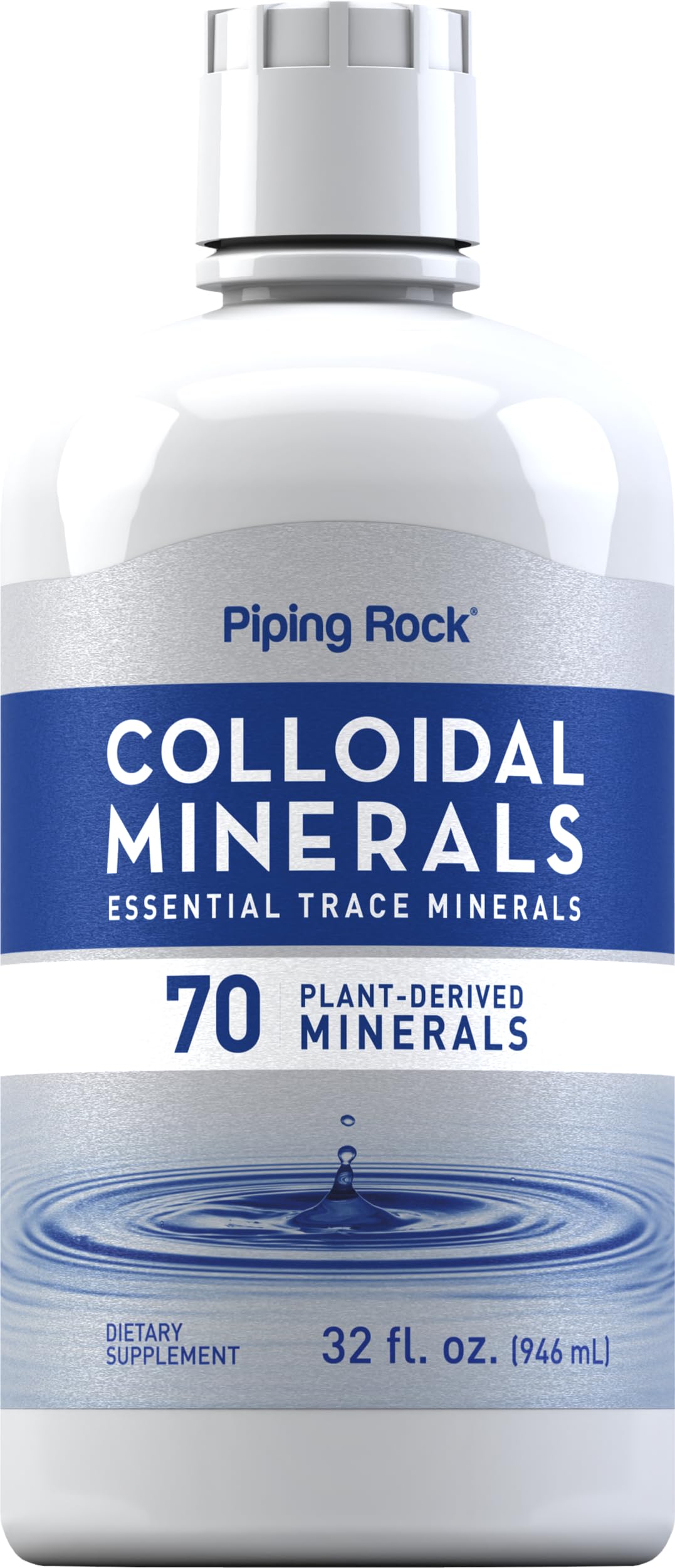 Piping Rock Colloidal Minerals Liquid bottle front view, 32 oz