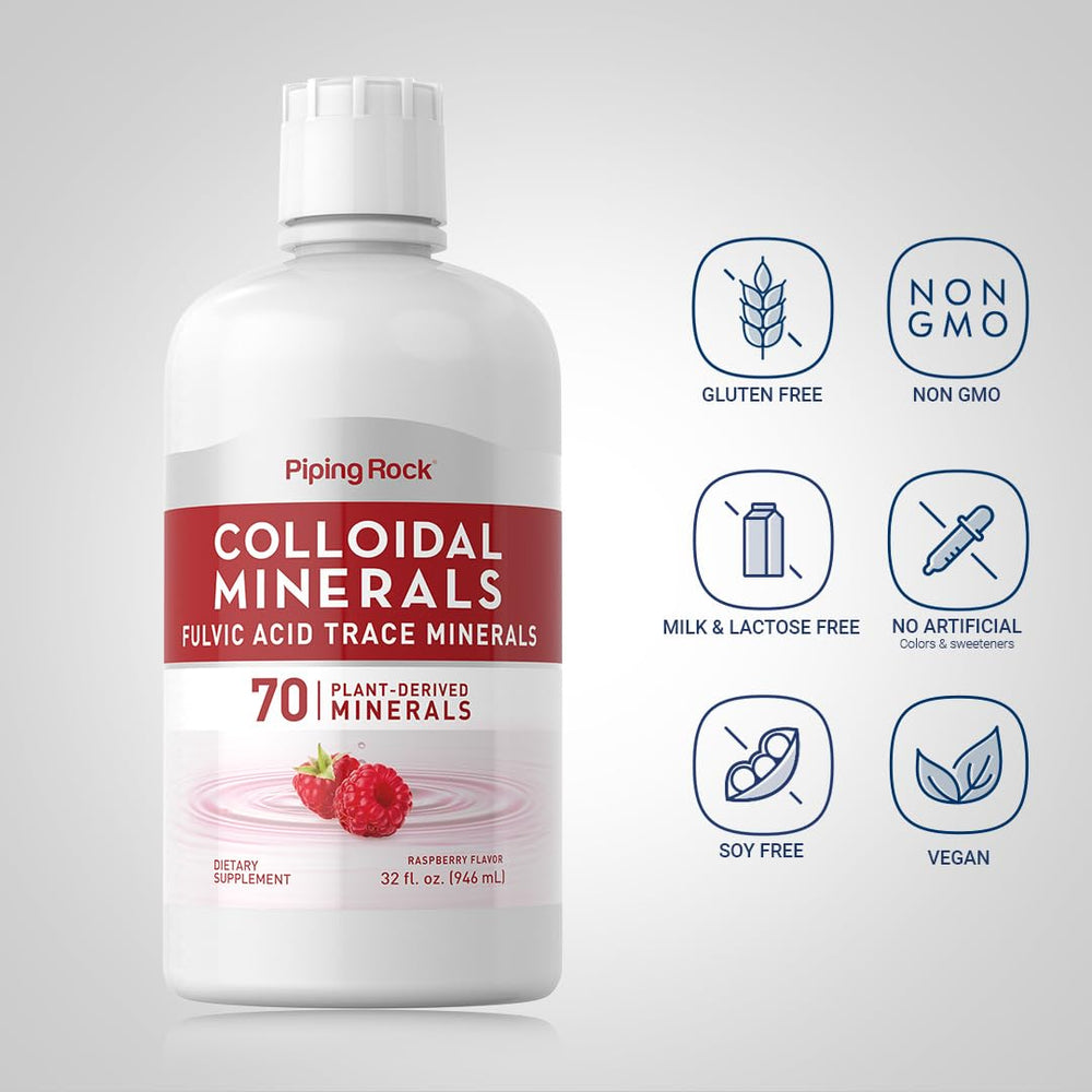 Piping Rock Colloidal Minerals Liquid raspberry flavor