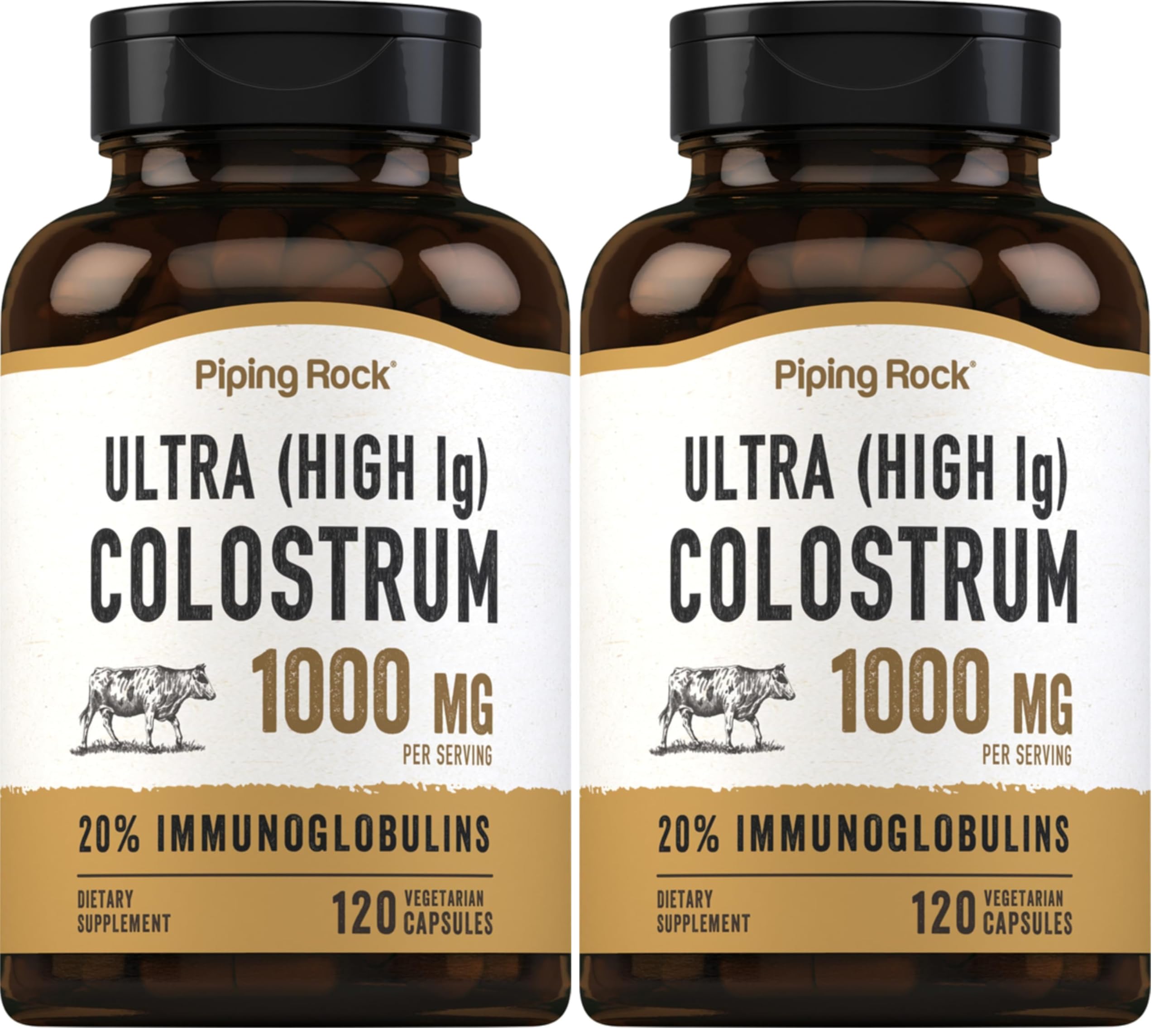 Piping Rock Colostrum bottle with 120 capsules