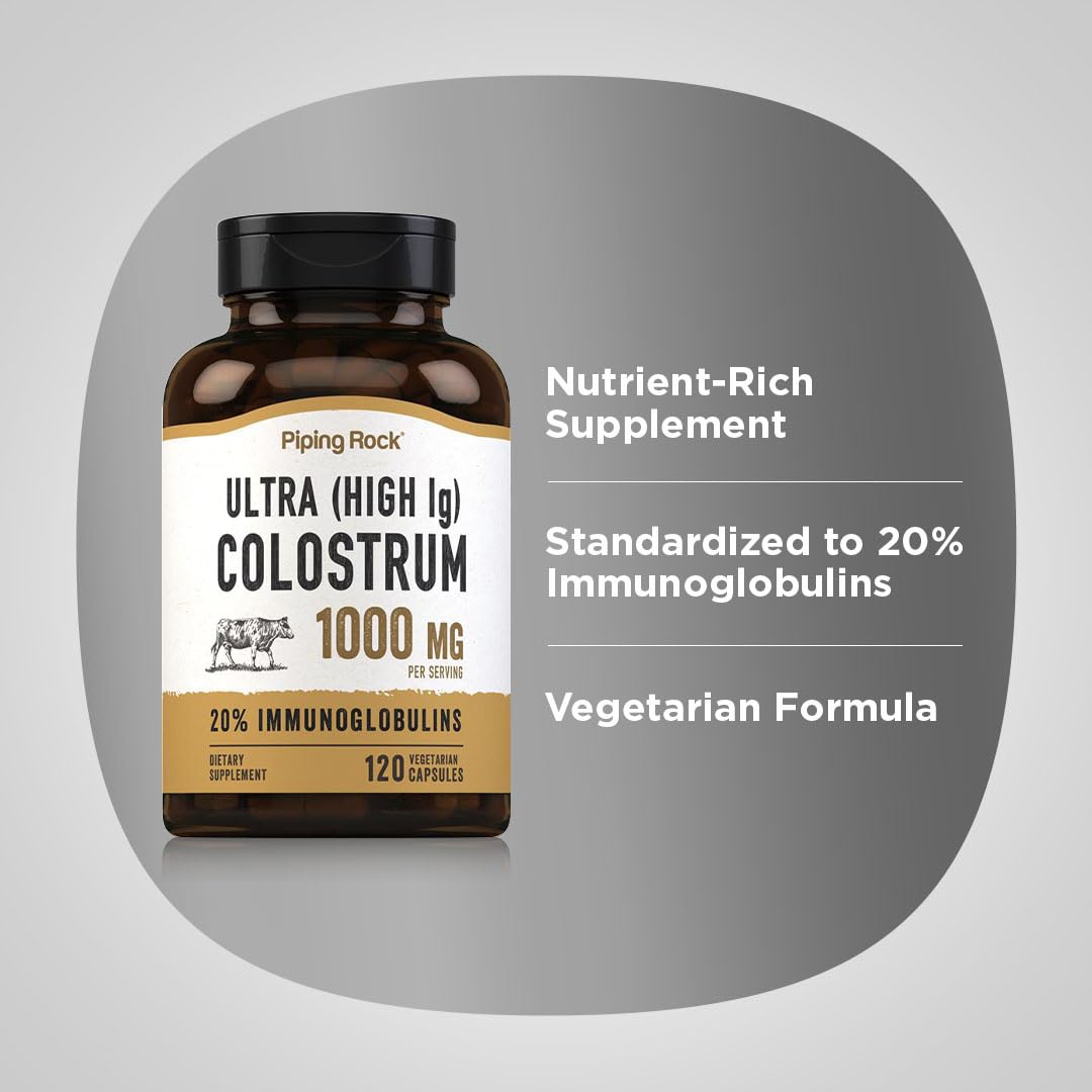 Pack of 2 bottles of Piping Rock Colostrum supplement