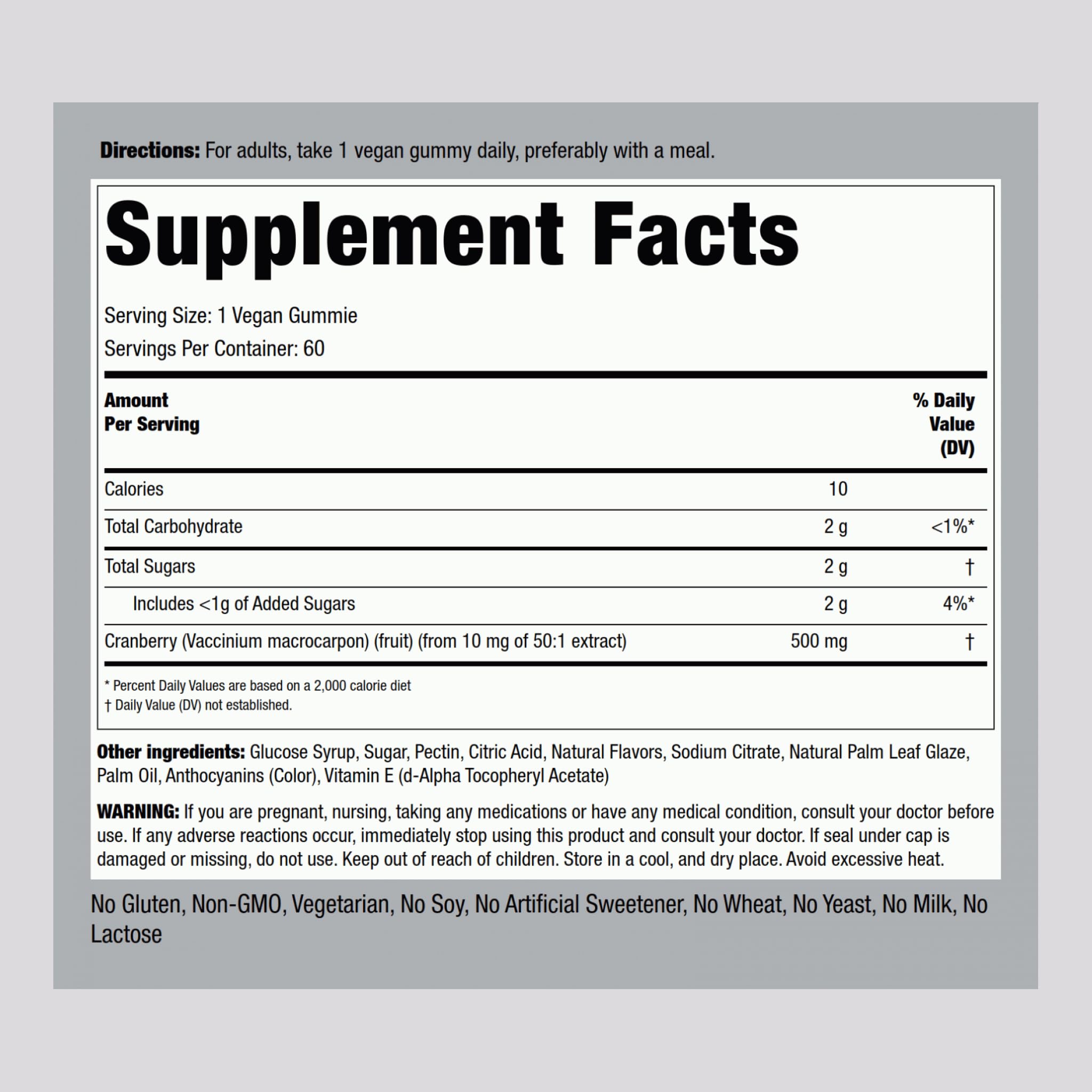 Close-up of Cranberry Mango flavor Gummies