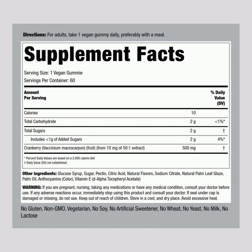 Close-up of Cranberry Mango flavor Gummies