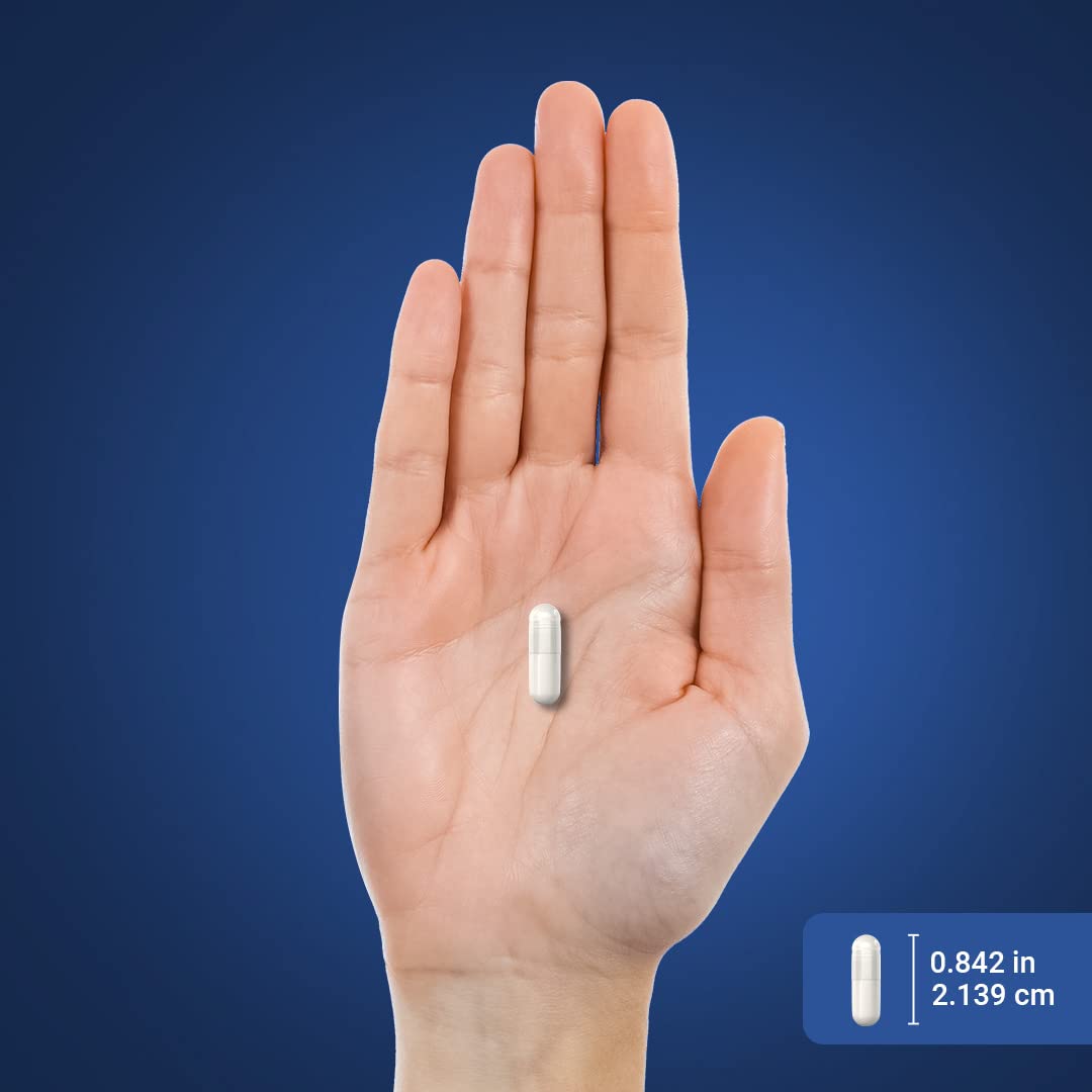 Capsules and bottle highlight 150 mg per capsule