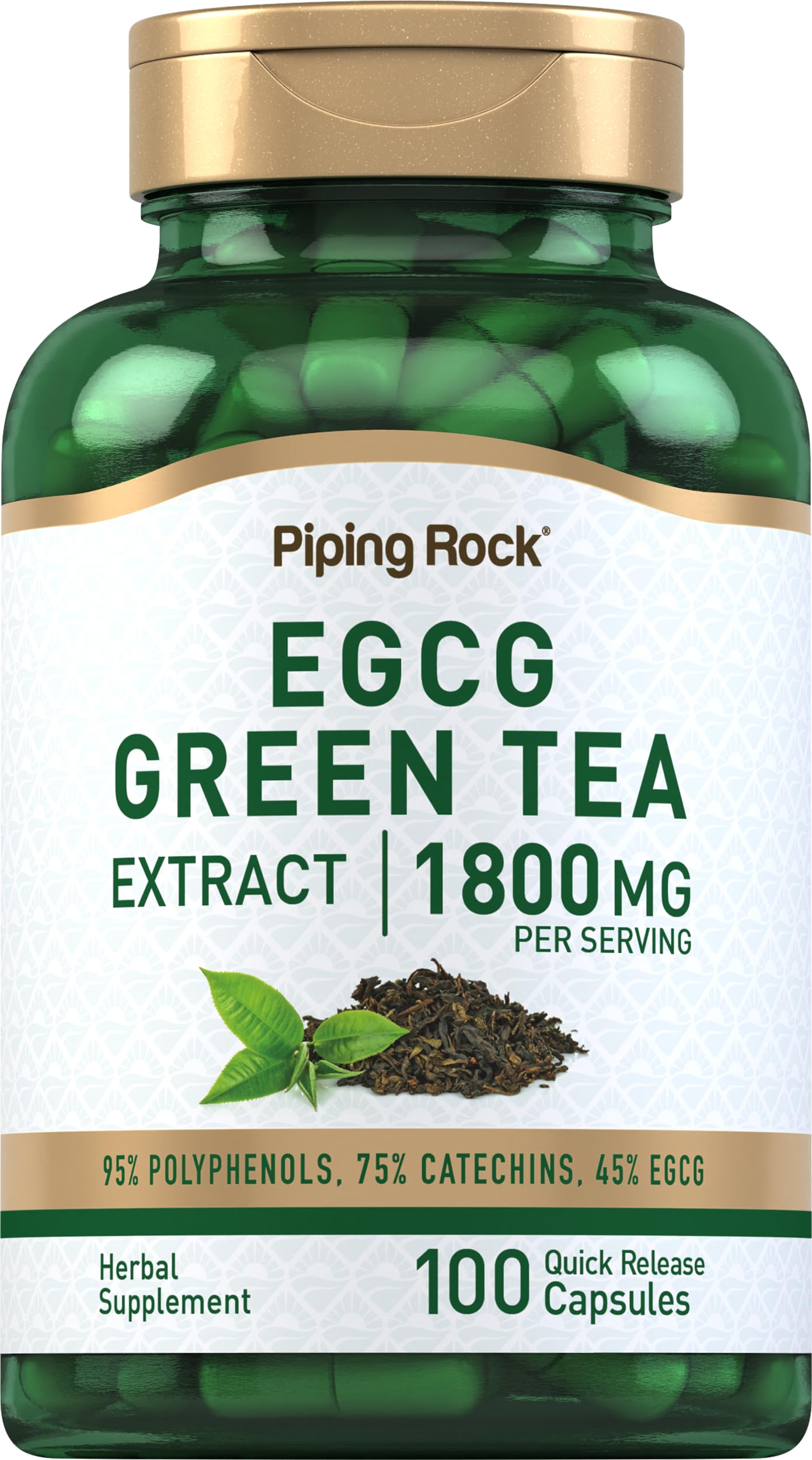 Piping Rock EGCG Green Tea Extract bottle front
