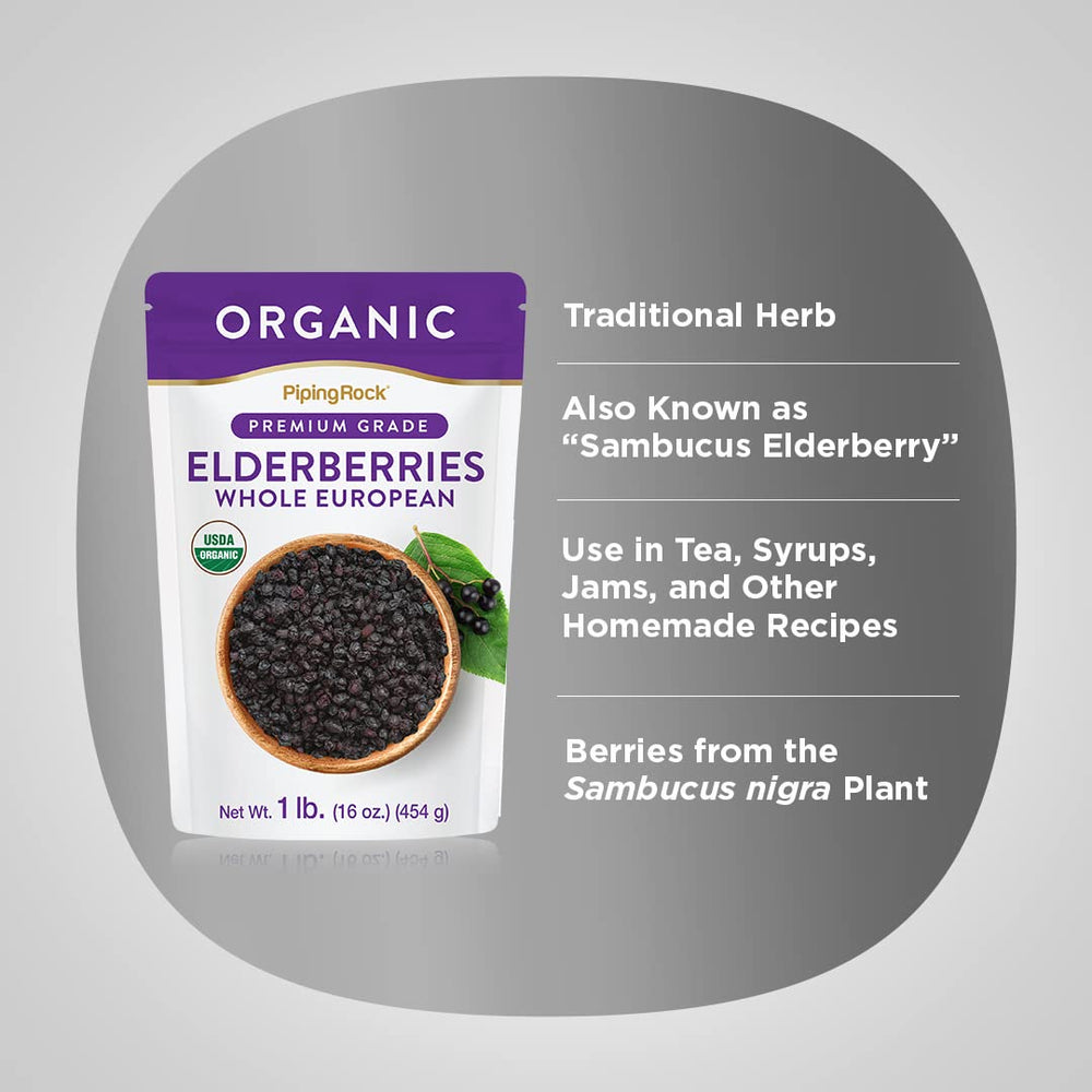Non-GMO and gluten-free elderberries