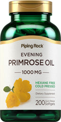 Piping Rock Evening Primrose Oil capsules for women – 1000mg, 200 softgels