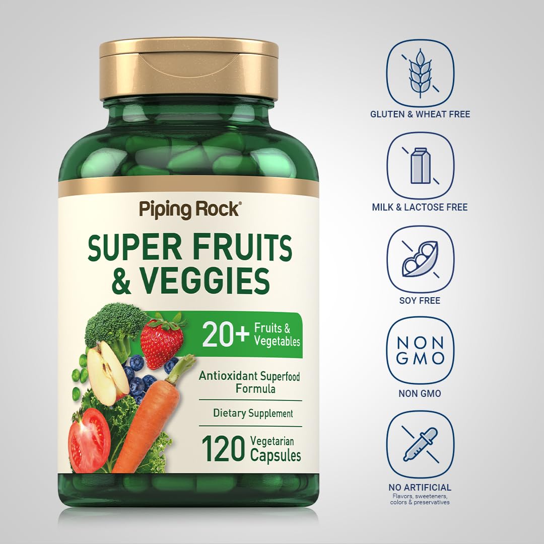Nutrition facts panel of Piping Rock supplement