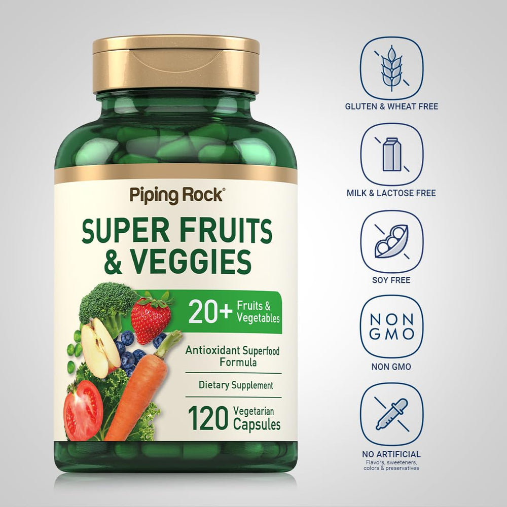 Nutrition facts panel of Piping Rock supplement
