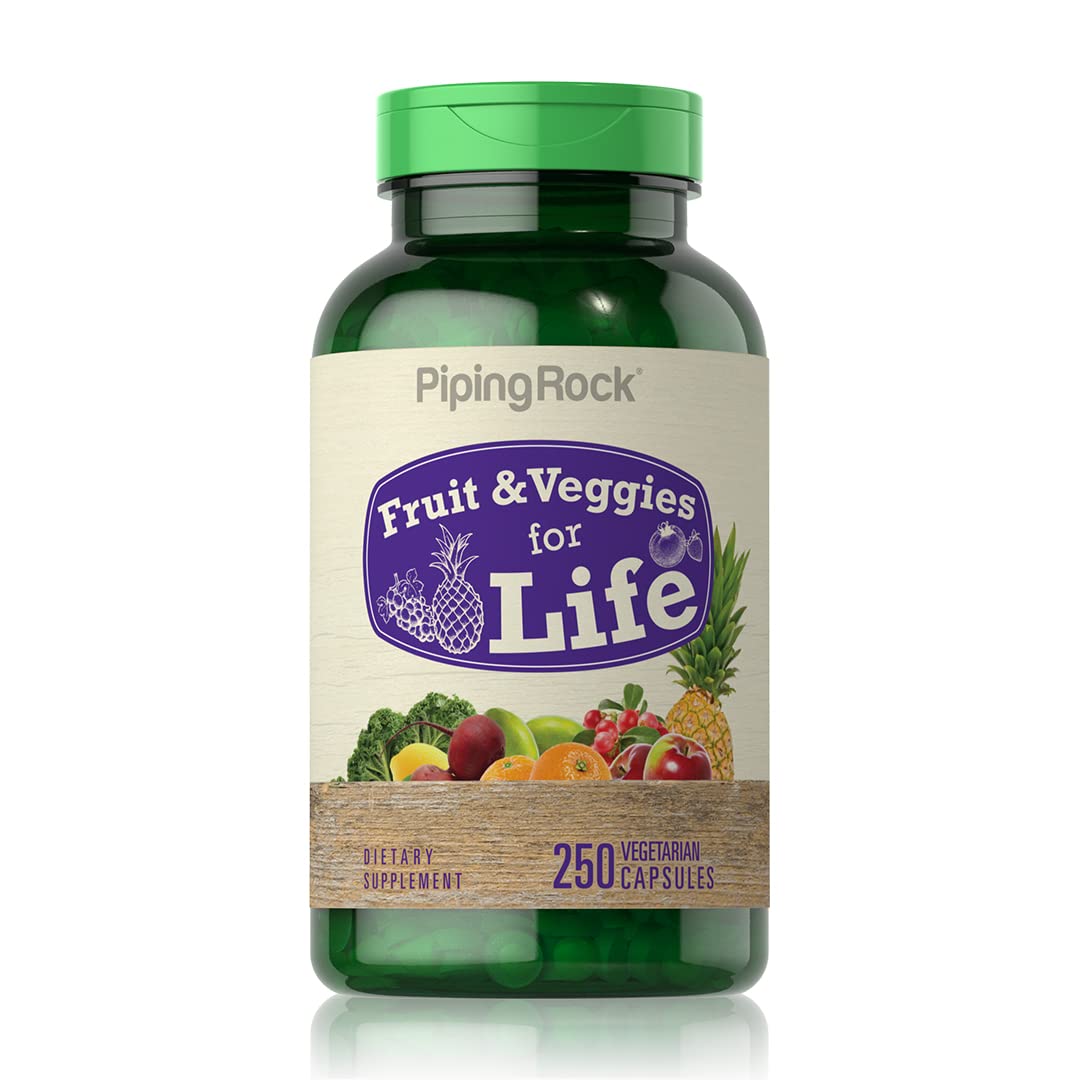 Piping Rock Fruits and Veggies Supplement bottle – 250 capsules