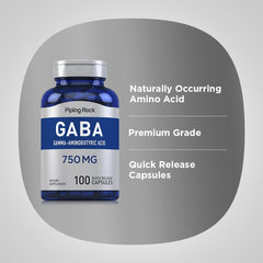 Piping Rock GABA product box and bottle display