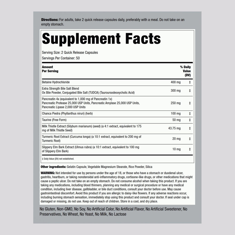 Piping Rock Gallbladder Supplement bottle close-up